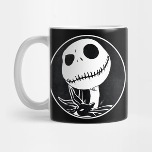 JACK SKELLINGTON - The Nightmare Before Christmas (Circle Black and White) Mug